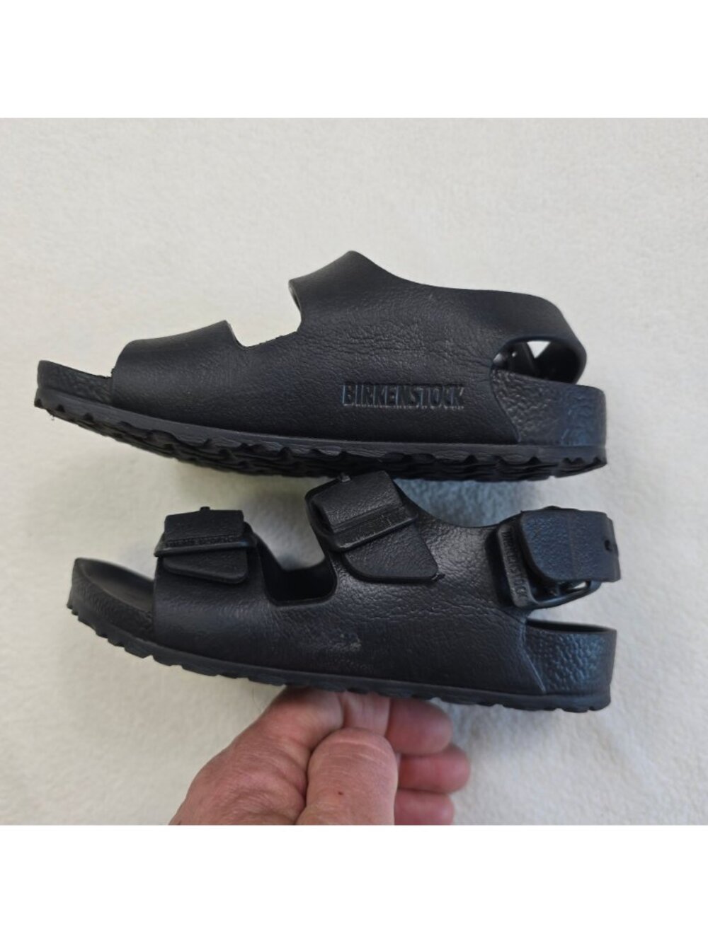 Birkenstock Toddler Size 26 Unisex Sandals Black Double Strap EVA - Picture 5 of 7